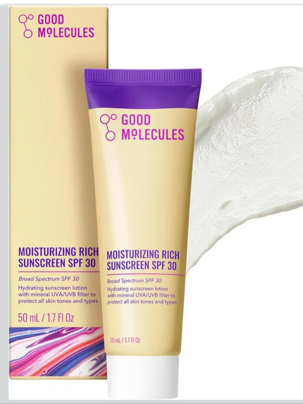 4X Good Molecules Moisturizing Rich Sunscreen SPF 30 – Exp 4/28